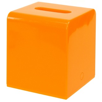 Square Orange Tissue Box Cover of Thermoplastic Resins Gedy 2001-67